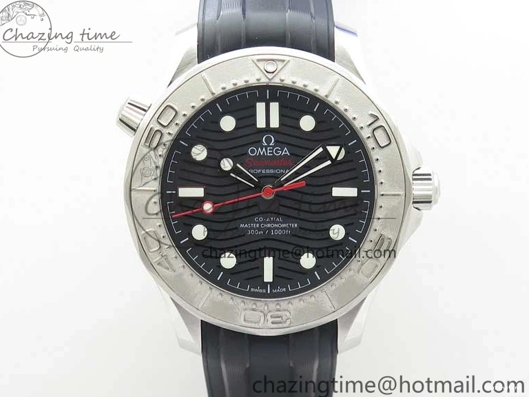0121 BestValue Seamaster Diver 300M Nekton VSF 1:1 Best Edition Black Dial on Black Rubber Strap A 7886